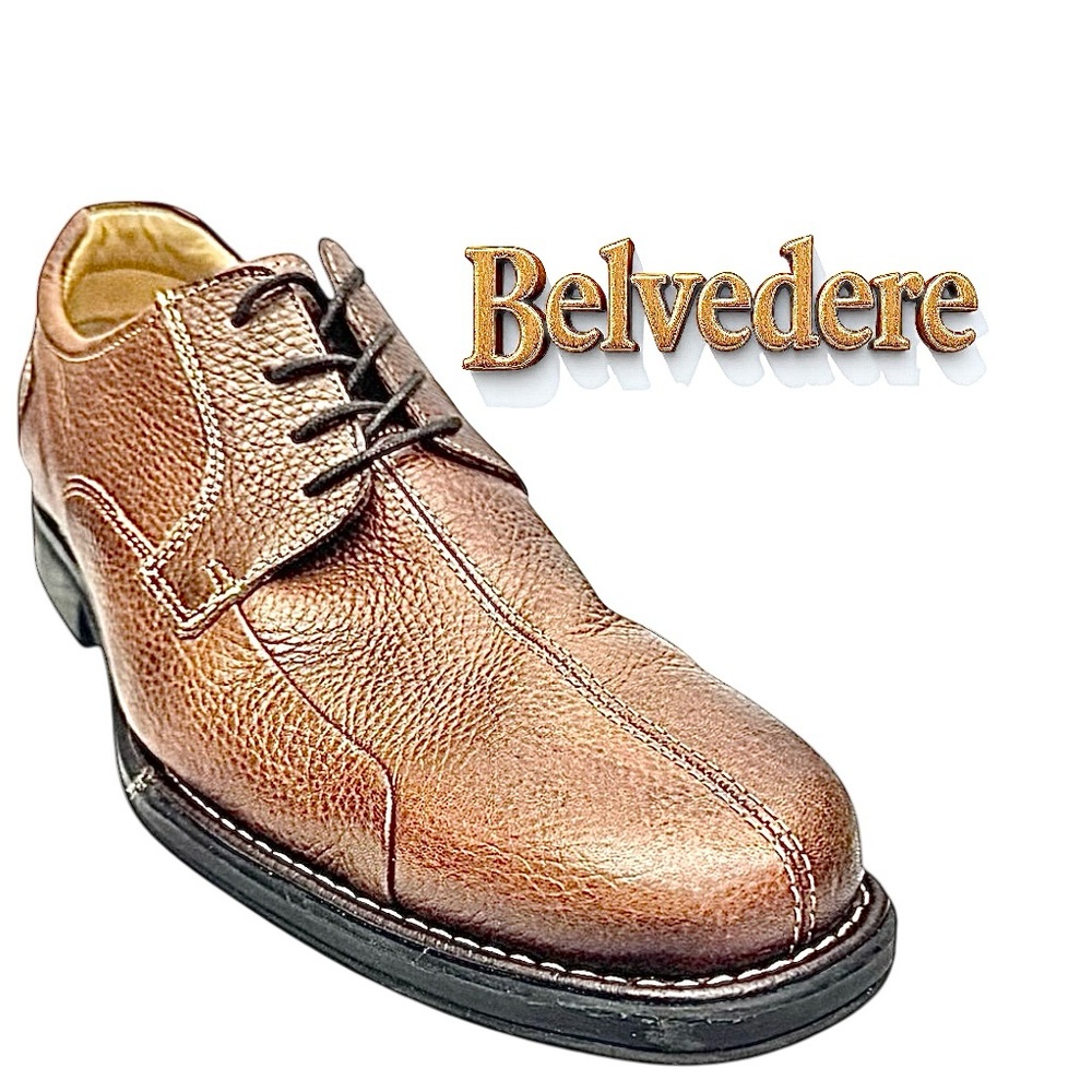 Belvedere Bay Bridge Men’s Oxford Shoes Brown Leather 10 3E Made in Brazil